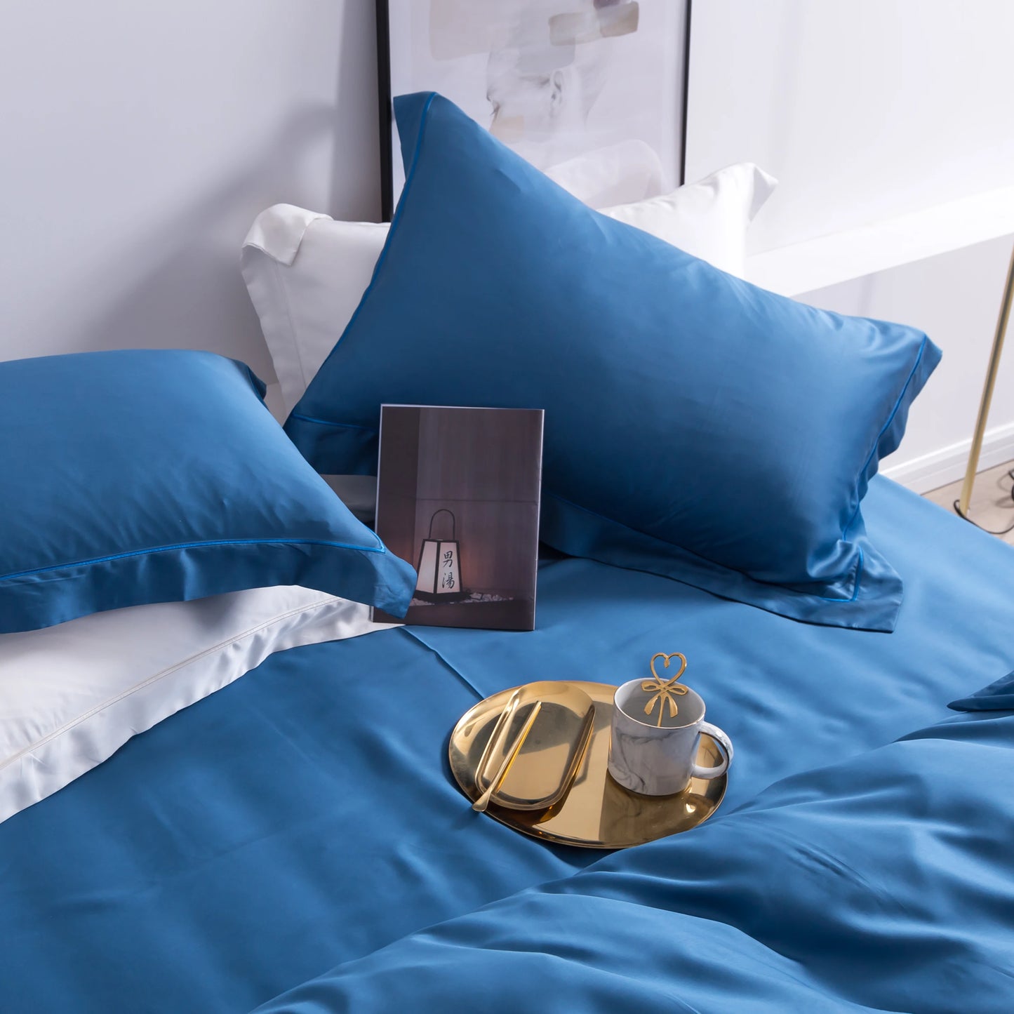 Liv-Esthete Luxury 100% Silk Bedding Set Mulberry Top Grade Healthy Beauty Quilt Cover Flat Sheet Pillowcase Queen King Bed Set