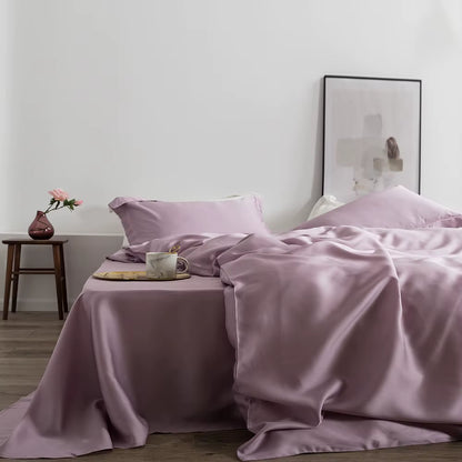 Liv-Esthete Luxury 100% Silk Bedding Set Mulberry Top Grade Healthy Beauty Quilt Cover Flat Sheet Pillowcase Queen King Bed Set